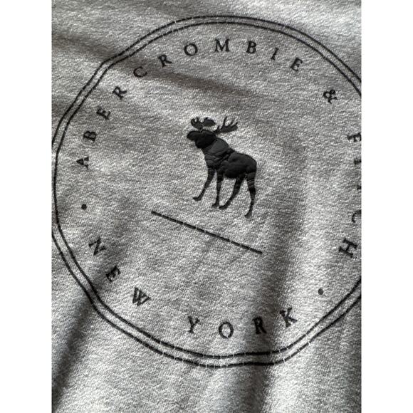 Abercrombie & Fitch New York Heather Gray Large Thin Crewneck Sweatshirt - Picture 3 of 7